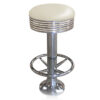 Bar stool BS-27 Off White with footring-Hout | Bel Air Retro Fifties Furniture