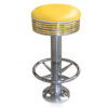 Bar stool BS-27 Yellow with footring-Beton | Bel Air Retro Fifties Furniture