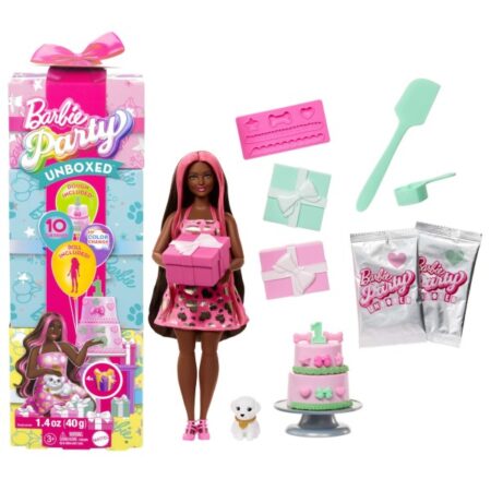 Barbie Party Unboxed 2/1 Pop Met Knalroze Jurk | Barbie