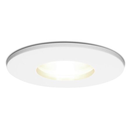 Barcelona LED Inbouwspot - Dimbaar - GU10 fitting - 4 Watt - 4000K Neutraal Wit IP44 spatwaterdicht - Wit - Voor binnen