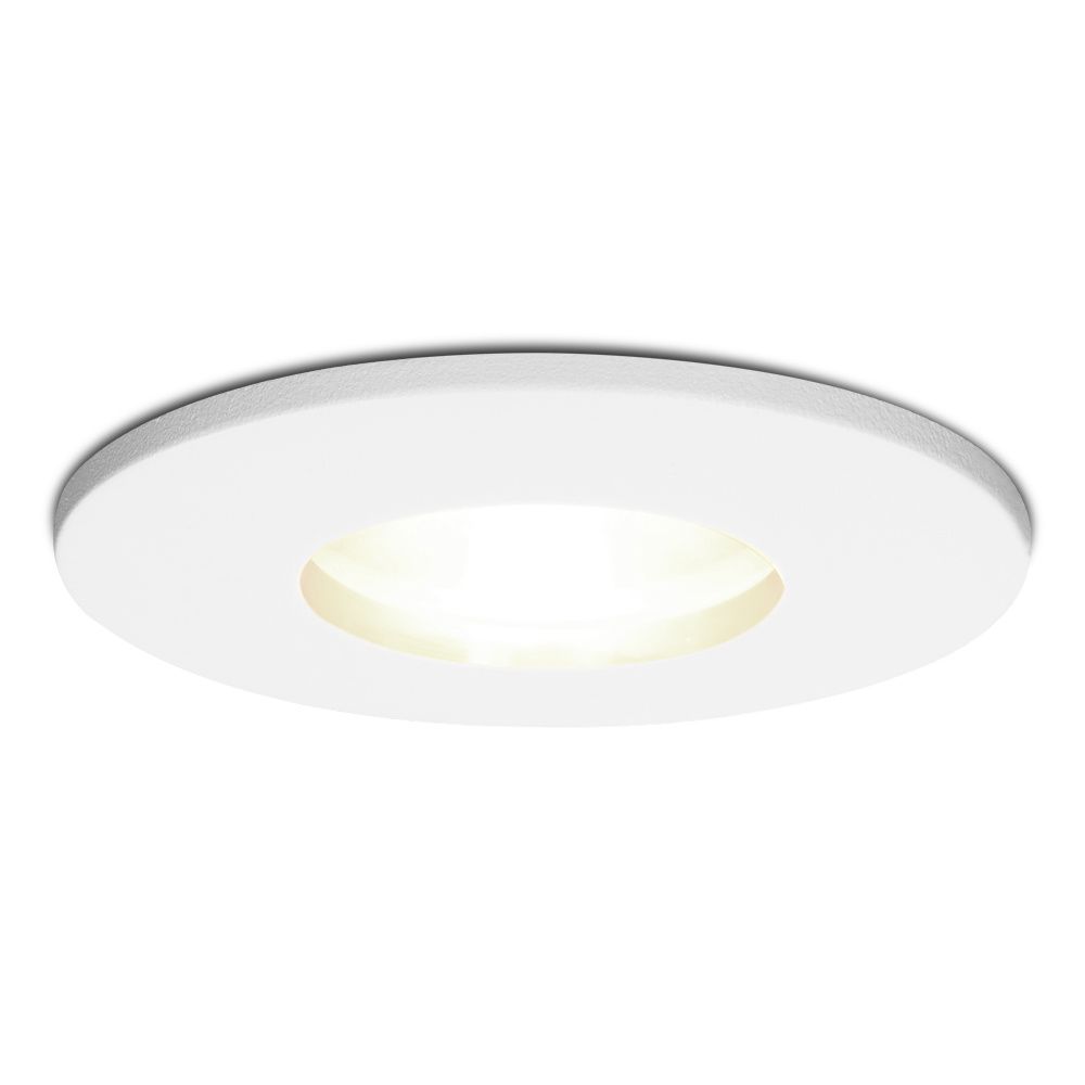 Barcelona LED Inbouwspot - Dimbaar - GU10 fitting - 4 Watt - 4000K Neutraal Wit IP44 spatwaterdicht - Wit - Voor binnen