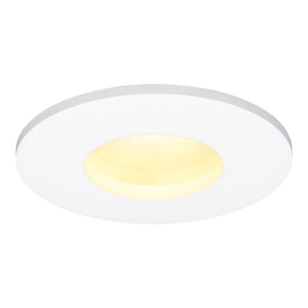 Barcelona - LED platte inbouwspots met lage inbouwdiepte 60mm - 6 Watt 570 Lumen - 2700K Warm wit - GU10 LED Module - Dimbaar - Rond - IP44 voor badkamer