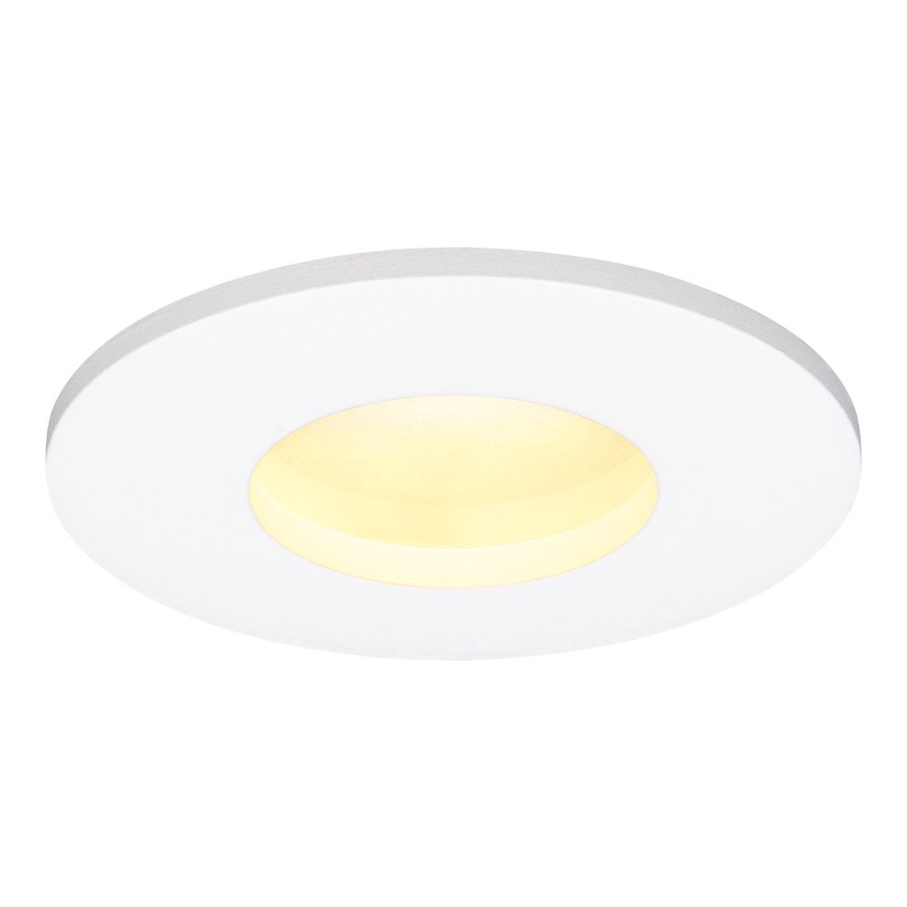 Barcelona - LED platte inbouwspots met lage inbouwdiepte 60mm - 6 Watt 570 Lumen - 2700K Warm wit - GU10 LED Module - Dimbaar - Rond - IP44 voor badkamer