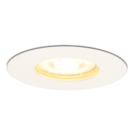 Bari LED Inbouwspot - 4 Watt 345 lumen - 2700K Warm Wit - GU10 - Dimbaar - Rond - IP65 Waterdicht - Wit - Voor binnen