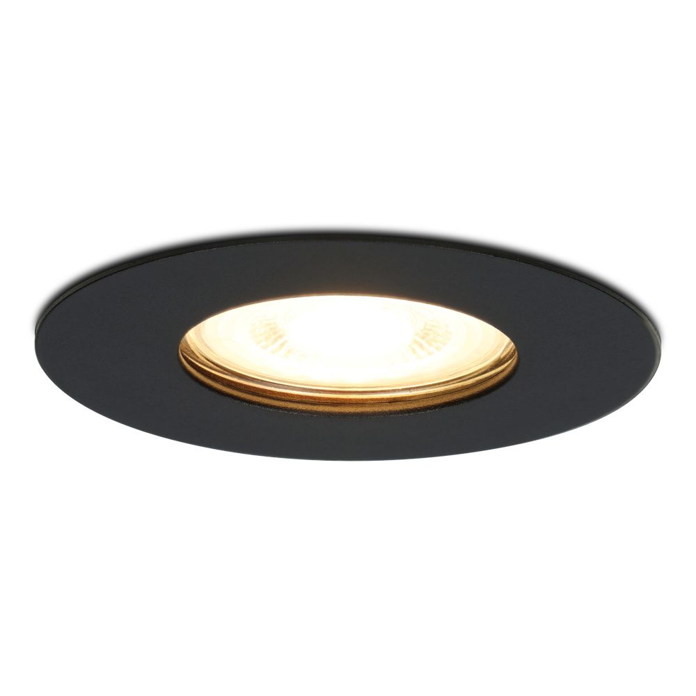 Bari LED Inbouwspot - 4 Watt 345 lumen - 2700K Warm Wit - GU10 - Dimbaar - Rond - IP65 Waterdicht - Zwart - Voor binnen