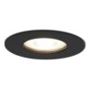 Bari LED inbouwspot - 4 Watt 345 Lumen - 4000K neutraal wit - GU10 - Dimbaar - Rond - IP64 Waterdicht - zwart - Voor binnen