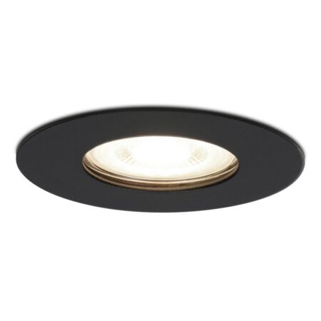 Bari LED inbouwspot - 4 Watt 345 Lumen - 4000K neutraal wit - GU10 - Dimbaar - Rond - IP64 Waterdicht - zwart - Voor binnen