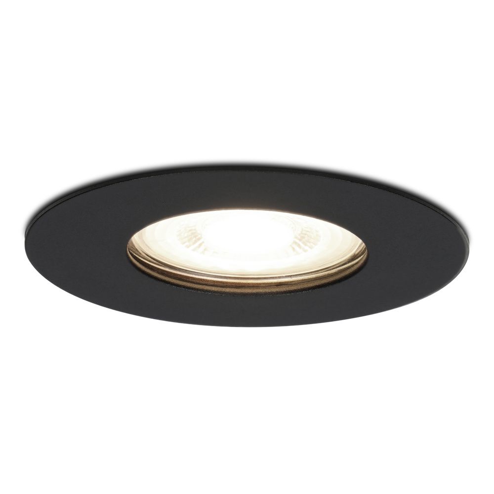 Bari LED inbouwspot - 4 Watt 345 Lumen - 4000K neutraal wit - GU10 - Dimbaar - Rond - IP64 Waterdicht - zwart - Voor binnen