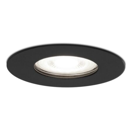 Bari LED inbouwspot - 4 Watt 345 Lumen - 6500K daglicht wit - GU10 - Dimbaar - Rond - IP64 Waterdicht - Zwart - Voor binnen