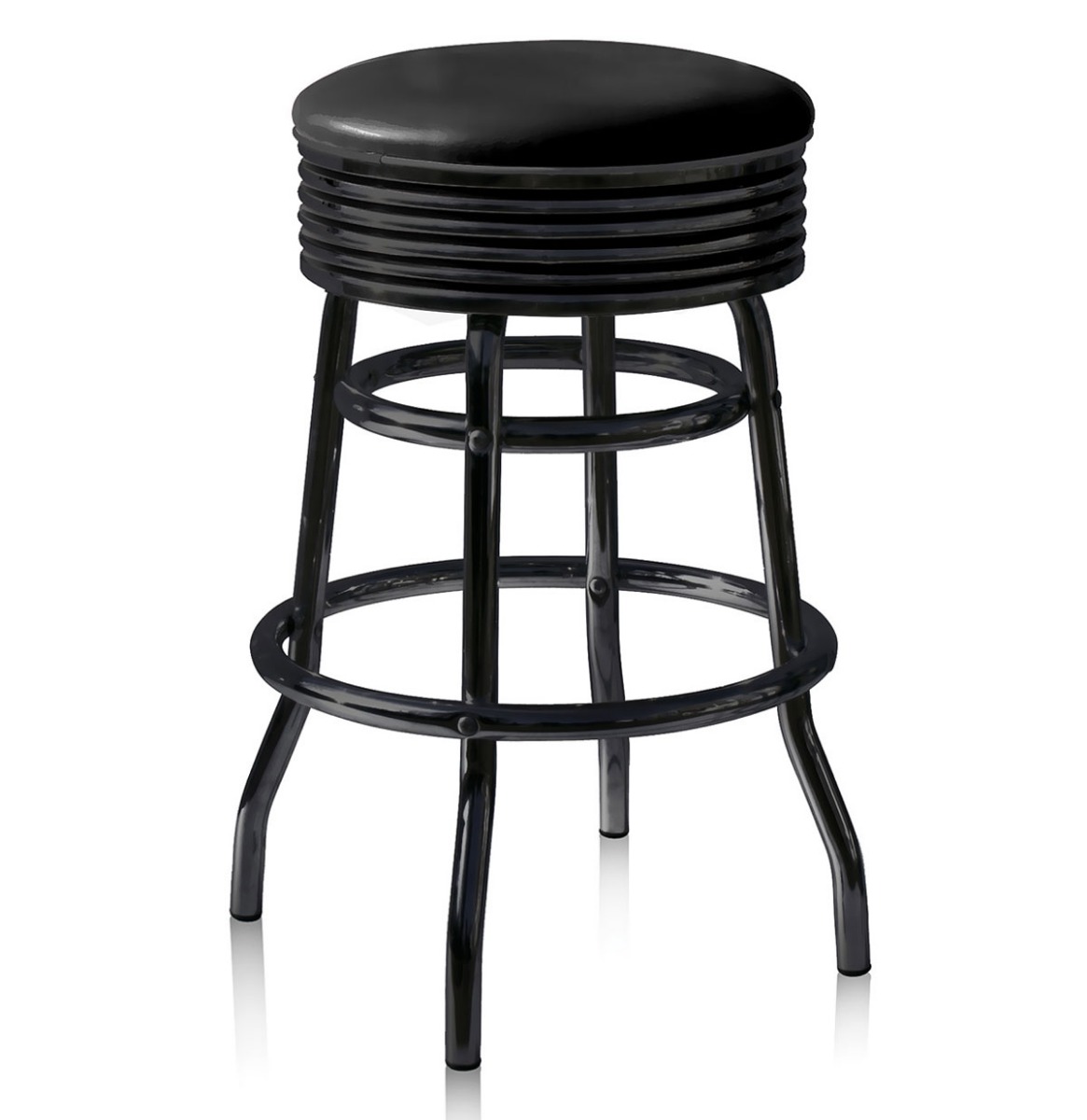 Barkruk BS-29-66 - Volledig Zwart | Bel Air Retro Fifties Furniture