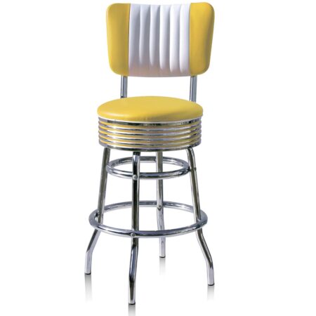 Barkruk BS-29-66CB Geel | Bel Air Retro Fifties Furniture