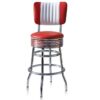 Barkruk BS-29-66CB Rood | Bel Air Retro Fifties Furniture