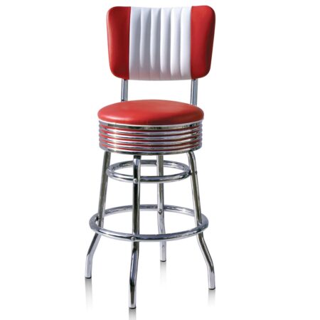 Barkruk BS-29-66CB Rood | Bel Air Retro Fifties Furniture