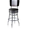 Barkruk BS-29-66CB Zwart | Bel Air Retro Fifties Furniture