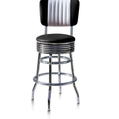 Barkruk BS-29-66CB Zwart | Bel Air Retro Fifties Furniture