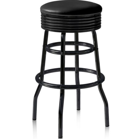 Barkruk BS-29-77 - Volledig Zwart | Bel Air Retro Fifties Furniture