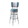 Barkruk BS-29-77CB Blauw 77 cm Zithoogte | Bel Air Retro Fifties Furniture