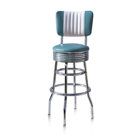Barkruk BS-29-77CB Blauw 77 cm Zithoogte | Bel Air Retro Fifties Furniture