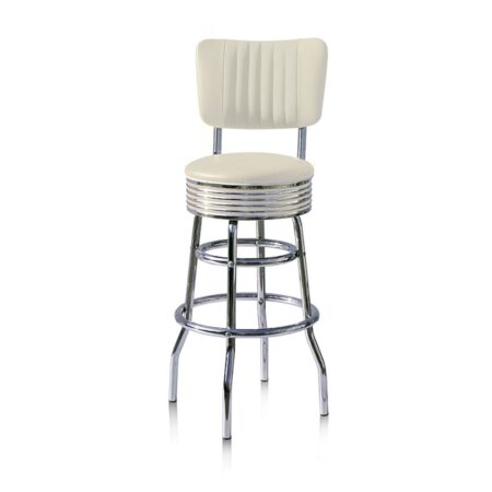 Barkruk BS-29CB Gebroken Wit | Bel Air Retro Fifties Furniture