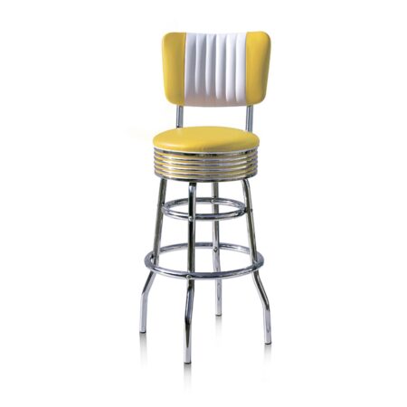 Barkruk BS-29CB Geel | Bel Air Retro Fifties Furniture