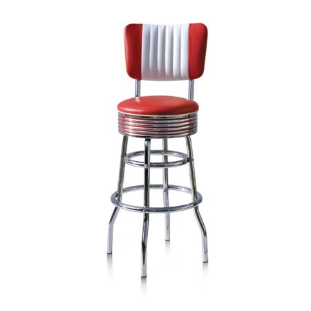Barkruk BS-29CB Rood | Bel Air Retro Fifties Furniture