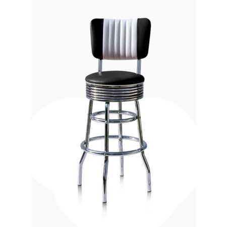 Barkruk BS-29CB Zwart | Bel Air Retro Fifties Furniture
