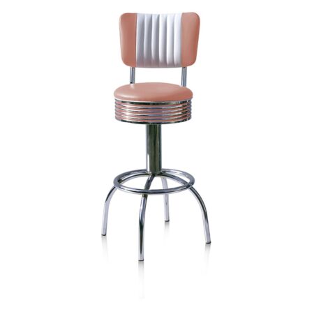 Barkruk BS-30-77CB Roze 77 cm Zithoogte | Bel Air Retro Fifties Furniture