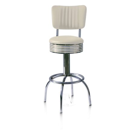 Barkruk BS-30CB Gebroken Wit | Bel Air Retro Fifties Furniture