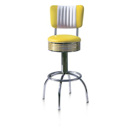 Barkruk BS-30CB Geel | Bel Air Retro Fifties Furniture