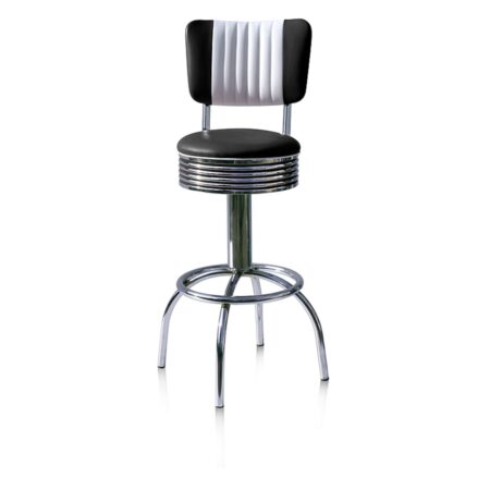 Barkruk BS-30CB Zwart | Bel Air Retro Fifties Furniture