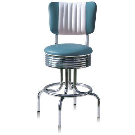 Barkruk Retro BS-28-66CB Blauw 66 cm | Bel Air Retro Fifties Furniture