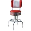 Barkruk Retro BS-28-66CB Rood 66 cm | Bel Air Retro Fifties Furniture