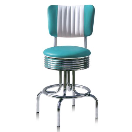 Barkruk Retro BS-28-66CB Turquoise 66 cm | Bel Air Retro Fifties Furniture