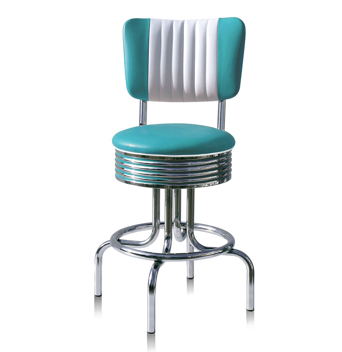 Barkruk Retro BS-28-66CB Turquoise 66 cm | Bel Air Retro Fifties Furniture