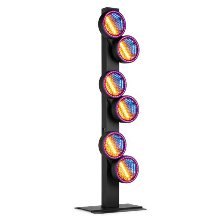 BeamZ RB640 lichteffect - 6x roterende retro blinders met standaard - | BeamZ