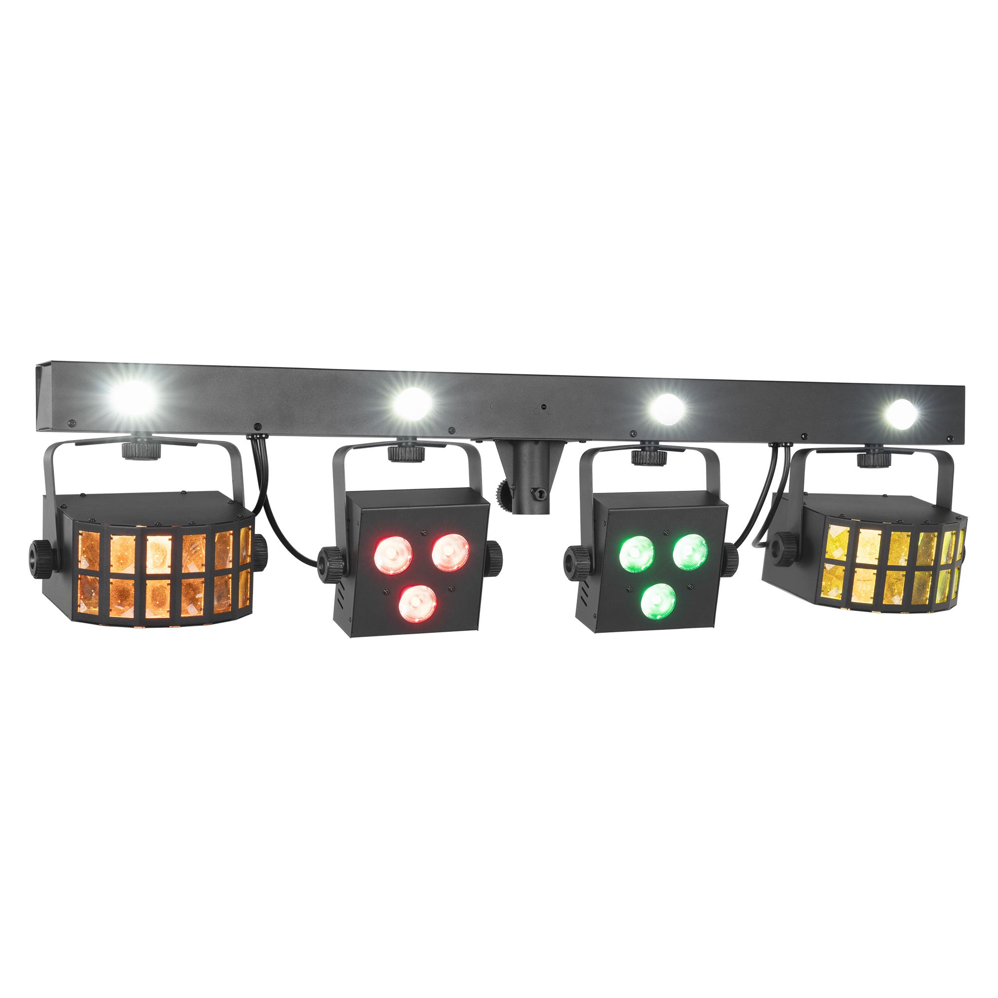 BeamZ SHOWBAR FREE2 - Complete lichtshow met 2 Derby's en LED parren - | BeamZ