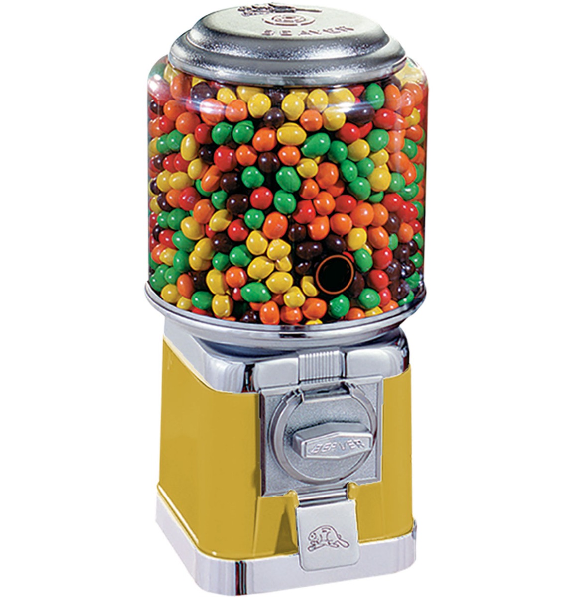 Beaver RB 16 Snoep Automaat Aluminium/Geel - Bulk Snoep - 50 Eurocent | Beaver