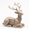 Beeld hert liggend 11x8x11cm goud | Season Inspired Decoration