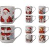 Beker porselein 265ml 2-delig 4 assorti | Home & Styling