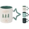 Beker porselein 380ml met oor stervorm | Home & Styling