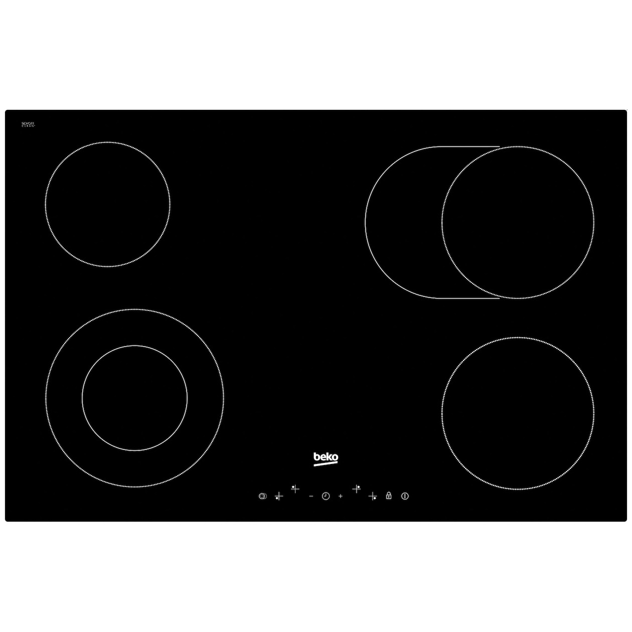 Beko HIC84401 Keramische kookplaat Zwart | Beko