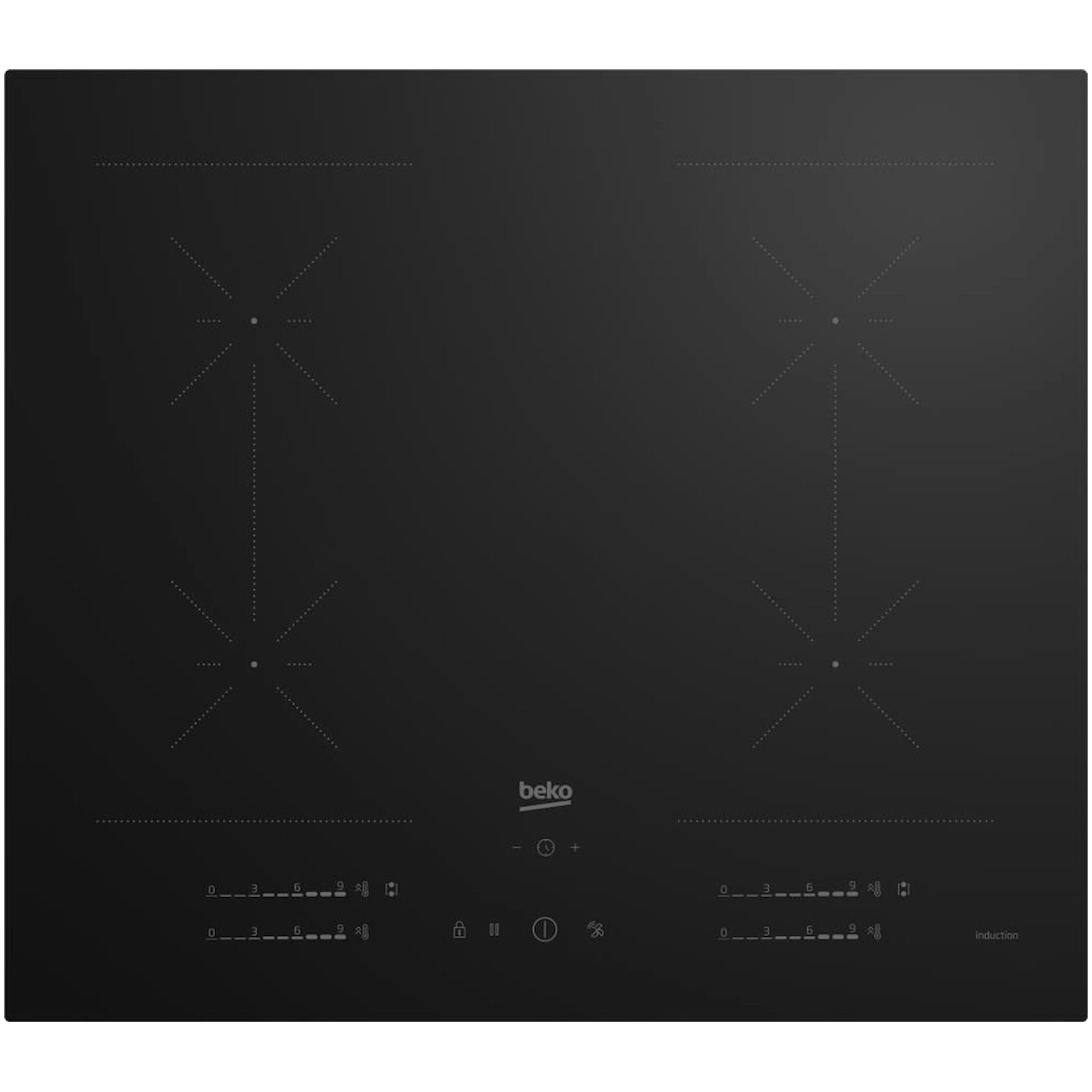 Beko HII64720SUF2T Selective Line Inductie kookplaat Zwart | Beko