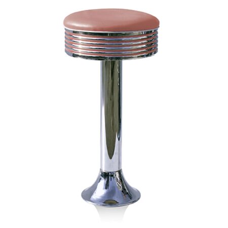 Bar Stool BS-27 Dusty Rose-Hout | Bel Air Retro Fifties Furniture
