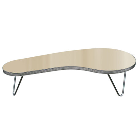 Bel Air Boomerang Salon Tafel TO17 Antique White | Bel Air Retro Fifties Furniture