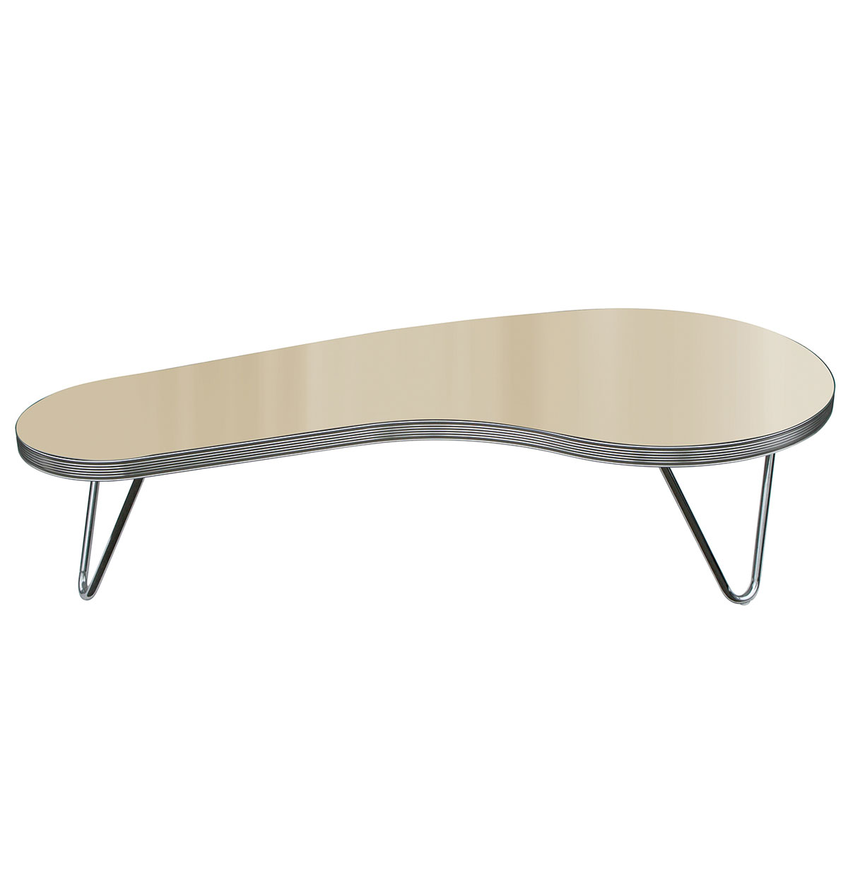Bel Air Boomerang Salon Tafel TO17 Antique White | Bel Air Retro Fifties Furniture