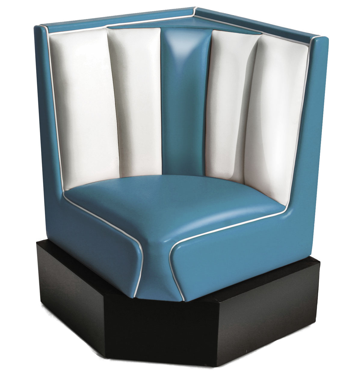 Bel Air Classic Diner Hoek voor Hoekbank Blauw 60 x 60 cm | Bel Air Retro Fifties Furniture
