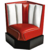 Bel Air Classic Diner Hoek voor Hoekbank Rood 60 x 60 cm | Bel Air Retro Fifties Furniture