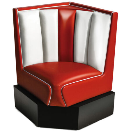 Bel Air Classic Diner Hoek voor Hoekbank Rood 60 x 60 cm | Bel Air Retro Fifties Furniture