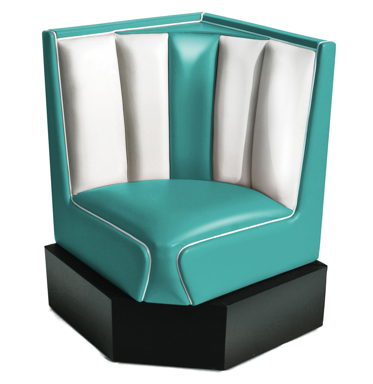 Bel Air Classic Diner Hoek voor Hoekbank Turquoise | Bel Air Retro Fifties Furniture