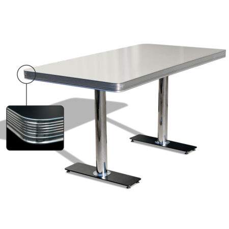 Bel Air Diner Tafel TO-25W Antique White | Bel Air Retro Fifties Furniture